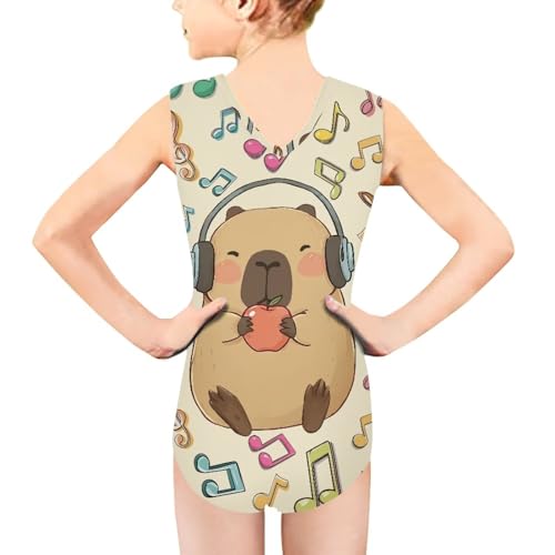 Image of INSTANTARTS Leopard Leotard Girl Gymnastics Toddler Tank Biketards One Piece