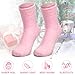 Suhine 12 Pairs Fuzzy Socks Winter Warm Socks Women Soft Stocking Plush Coral Fleece Gift for Christmas Winter Slipper Sleep (Crew,Pink)