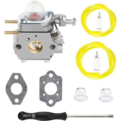 HUSWELL WS2200 Carburetor Fuel Line kit for 753-06190 Craftsman WS210 WC-2200 WS-2400 Grass Cutter Bolens BL160 BL110 Carburator Troy-Bilt 25cc TB22-EC TB32EC Remington Rustler RM2510 String Trimmer