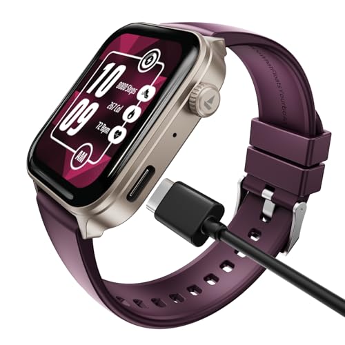 Image of boAt Storm Call 4 India's first Smartwatch with Type-C Charging,1.96 inch(4.97 cm) HD Display, Functional Crown, BT Calling, Sports Modes, Heart Rate, SpO2, Sleep & Stress Tracking, SOS, IP68(Velvet Wine)
