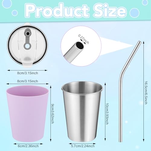 Needbrock KIDS CUPS WITH STRAWS AND LIDS 12 Oz Tumbler Shot Glass thumb #1