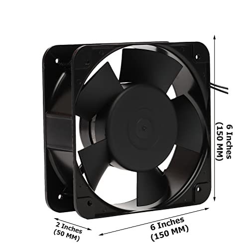 Image of Vendoz High Speed Kitchen Exhaust Aluminium Fan, 6 inch inches (15x15x5 cm), Square Shape, Black