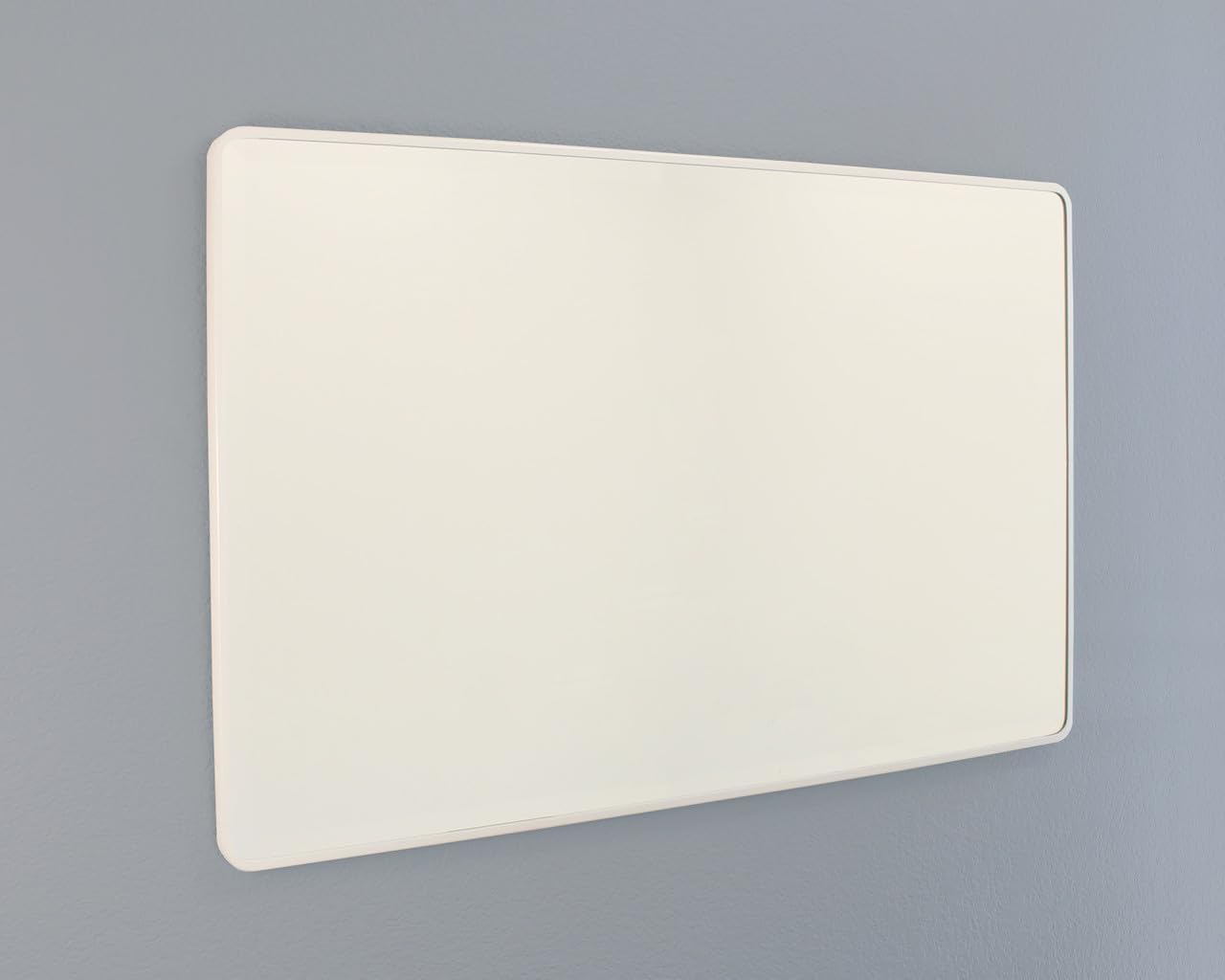 Austin Farmhouse Wall Mirror 24”x36” Over Sink Bathroom Mirror, Rounded Corners Tempered Glass Vanity Mirror, Great for Hallway/Entryway/Bedroom, Hangs Horizontal/Portrait/Vertical/Landscape, White