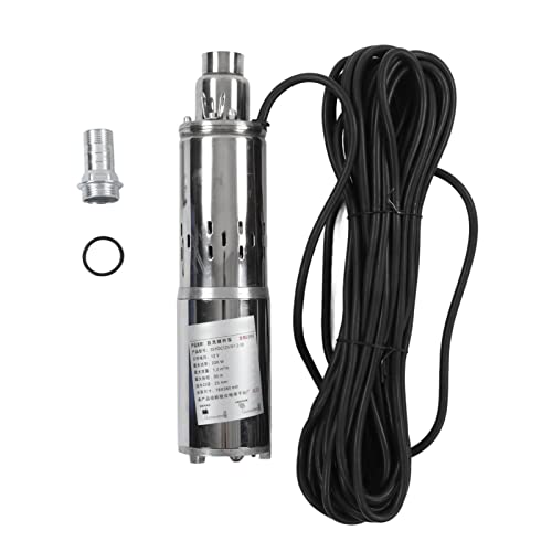 Bomba de pozos sumergibles solar Xtevu, bomba de agua de 220W DC12V, bomba solar de pozos profundos para riego, bomba sumergible anti -corrosión