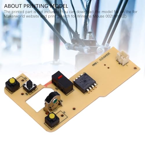 Eujgoov Motherboard-Komponenten-Kit für Kabellose Mäuse, 3D-gedrucktes Mausmodell, für das MH002-Modell, 3D-Druckerteile, Kompatibel mit P1P, P1S, Mini, X1, X1E