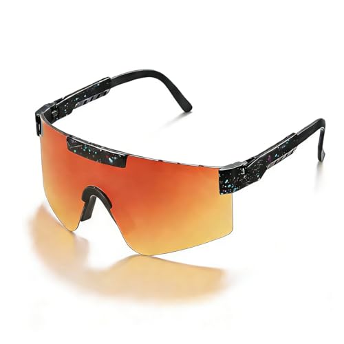 EYEAGLE Polarized Sports Sunglasses for Men & Women UV400 Anti Glare Lens Windproof Anti-Fog Adjustable Retractable Temples for Cycling Driving Running Travel