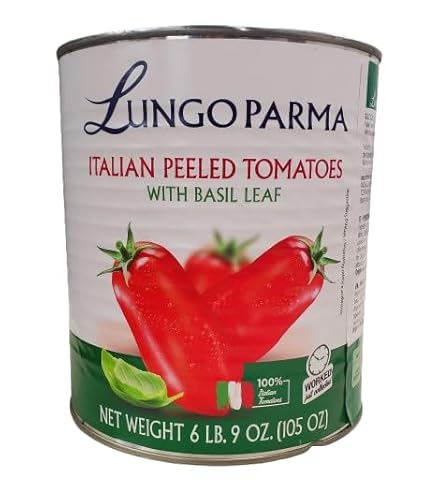 Italian Peeled Tomatoes with Basil Leaf, #10 Can
