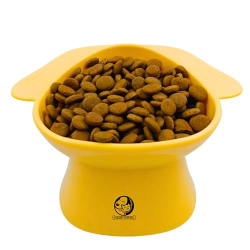 Image of Foodie Puppies Cat Food and Water Raised Feeder (Triangle Bowl) | Durable, Anti Vomiting, Healthy Cat Bowl for Persian Cats Prevent Tipping Over | Elevated Feeder for Cats and Small Dogs