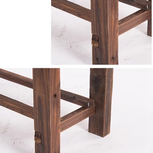 Banco de exterior sin respaldo en madera maciza anticorrosiva para jardin 4