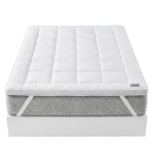 Pillow Top Super Touch Casal em Espuma comfort de alta resiliência e Capa removível em micropercal Branco Bernadete Casa