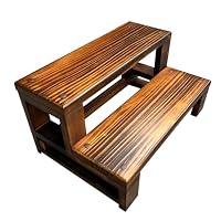 Amazon｜踏み台 木製 2段 幅40/50/60/80CM 天然木 ステップスツール