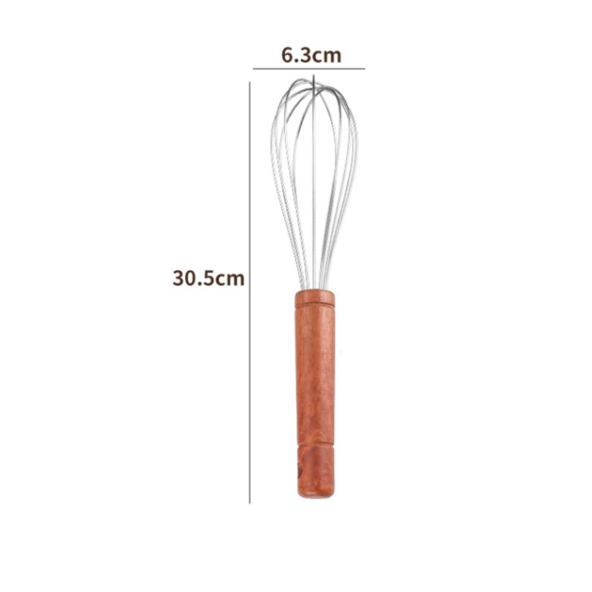 Varillas de Batir para Cocinar Batidor De Huevos De Acero Inoxidable, Mango De Madera Maciza, Crema Batida Manual, Artefacto For Hornear, Cocina Casera, Batidora De Huevos Manual Huevos, Espumar, Bati