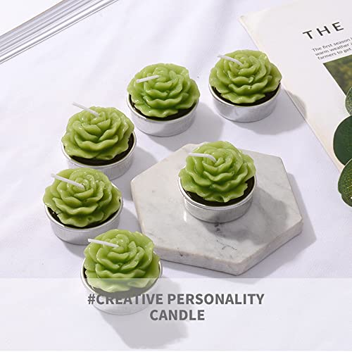 6 Pcs Succulent Cactus Tea Light Candles,Super Cute Little Adorable Candles,Really Cute Little Gifts Of Baby Shower,Bridal Shower #TOP6