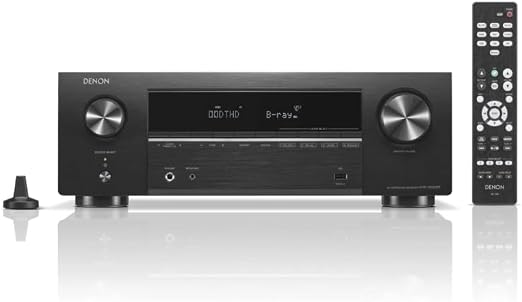Receiver Denon AVR-X580BT Bluetooth, Dolby Vision, HDR10+, 5.2 canais 8K (220v)