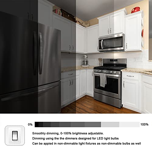 Image of E17 LED Bulbs Dimmable 5W Microwave Over Stove Bulb, 40W Incandescent Equivalent, Natural White 4000K, Fit for Whirlpool Maytag GE Kenmore LG Microwaves, Replaces 8206232A 1890433 AP4512653, 2 Pack