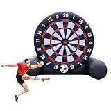 Tablero de fútbol Hinchable de 3 Metros (10 pies), Tablero de fútbol Profesional para Exteriores, con soplador de 370 W y 8 balones, Diana Gigante para Juegos en el jardín o Fiestas,A