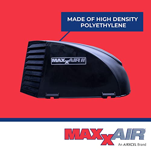 Maxxair Maxx II 00-933082 Standard Vent Cover, One Piece Design, Super Tough Wind Resistant Cover for Roof Vents, Black - Thumbnail 4