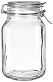 Bormioli Rocco Fido Clear Glass Jar with 85 mm Gasket, 2 Liter