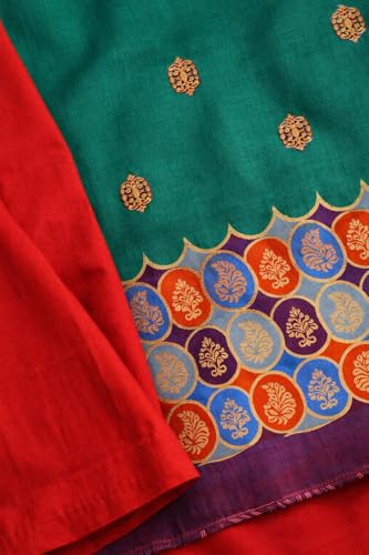 Image of Women's Cotton Blend Unstitched Kurti Set for Women | A-Line Style Dress Material | 2-Piece Traditional Ethnic Wear Suit Fabric