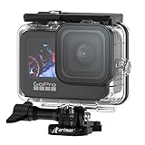 Artman Waterproof Housing Case,Hero 9/10 Case Compatible with GoPro Hero 9 Black, Hero 10 Black, 60M/196FT Underwater Protective Diving Case with Bracket Mount Accessories +12 Anti-Fog Inserts