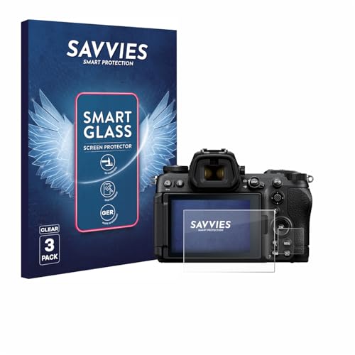 Savvies 3 Stück Panzer Schutz Glas für Nikon Z6 III 9H Schutzfolie, Glas-Folie, HD Klar, Blasenfrei, Anti-Fingerabdruck, Stoßfest, Bildschirmschutz