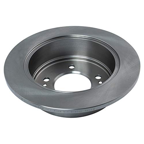Image of TRQ Rear Brake Pad and Rotor Set Semi Metallic Solid Rotors | For 2010-2013 Kia Forte Forte Koup