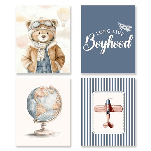 Décoration murale de sport vintage pour chambre d'enfant et bébé 20x25