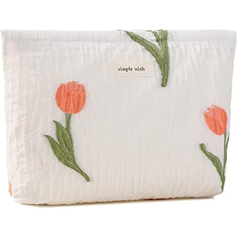 ZLFSRQ Tulip Floral Makeup Bag Cover