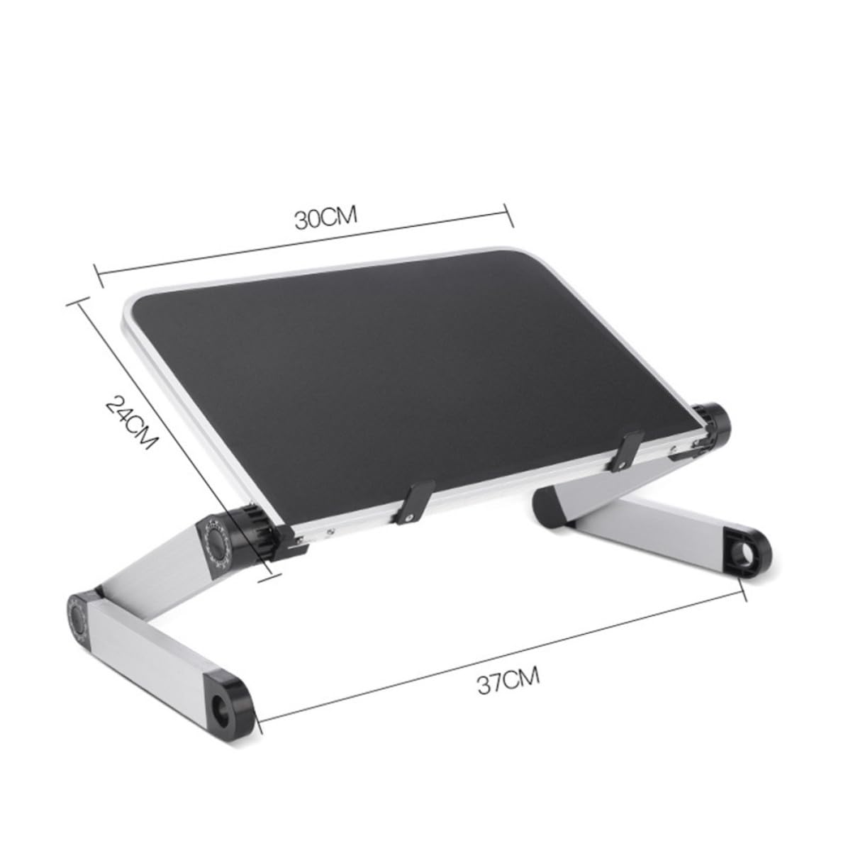 Supporto Portatile per Laptop e Tablet, Regolabile, Nero in Ferro | Angoli Multipli di Visione, Design Ergonomico, Struttura Ventilata, Base da Scrivania per Uso Quotidiano