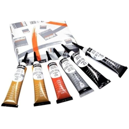 Pebeo Cerne Relief peinture vi trail loisirs creatifs kit de 6 tubes pour dessiner sur verre