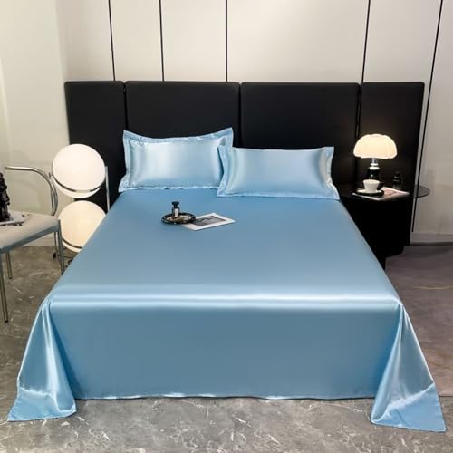 JIANINGHOME Ropa de cama de seda satinada de 120 x 230 cm, sábanas de satén suave, de fácil cuidado, suaves y cómodas