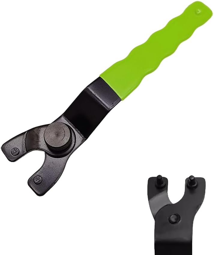 Universal Adjustable Grinder Spanner Wrench，Lock-Nut Grinder Wrench for 4 ",5", 6 ",7" and 9" Angle Grinders Machine (Green)
