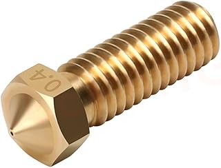 10Pcs for E3D Volcano Nozzle Stainless Steel Brass Nozzles for E3D V6 Volcano Hotend M6 Extruder 1.75 3mm PLA Suitable (Color : Brass 1.75mm, Size : 0.4mm)