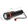 Lampe torche en caoutchouc 3 LED, 2 piles AA (non fournies). Lampe de poche incassable. Pour la maison, la voiture, le camping, les promenades, le chantier.... #1