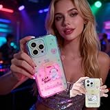 Vibrant LED Bowknot Phone Case,Built-in Light Up Phone Case, Fashion LED Flash Protective Cover for Phone X/11/12/13/14/15/16/17,for Parties and Daily Use (Bear, iPhone 14 Pro Max)