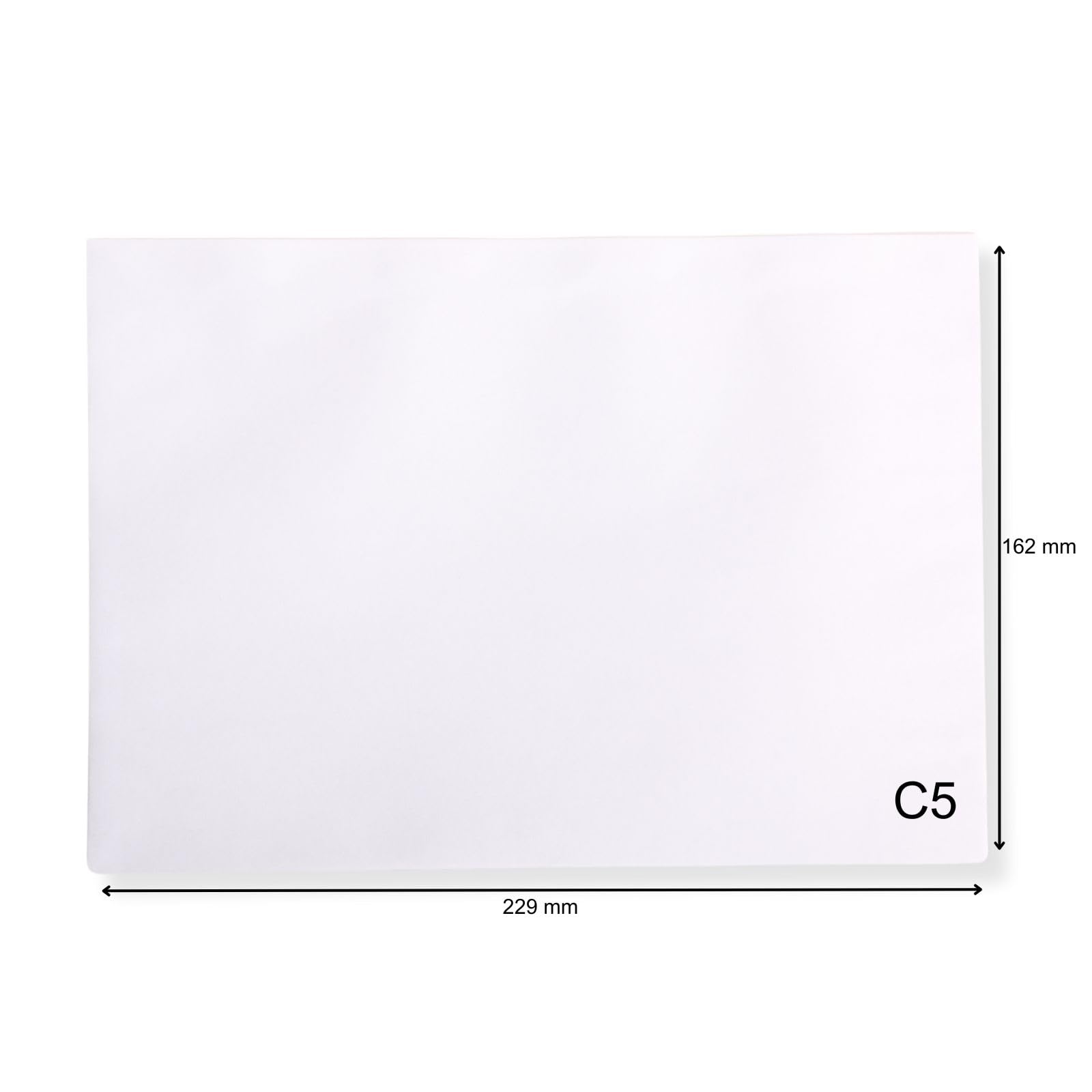 2000 St. C5 Versandtaschen 229 x 162 mm weiß ohne Fenster Briefumschlag selbstklebend