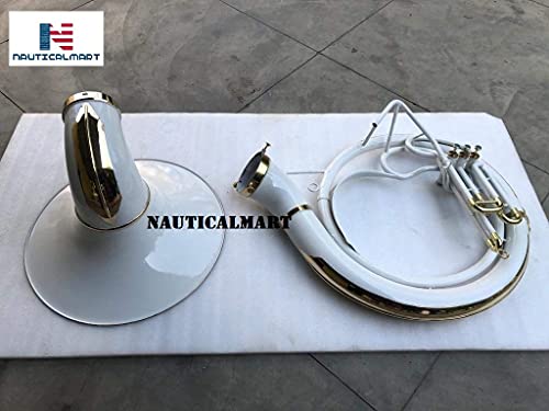 image for NauticalMart Brass Sousaphone Bb Big Bell Tubas White Brass Made King 