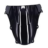 Parabrisas de motocicleta parabrisas humo de doble burbuja para SV650 / SV650S 2003-2012 SV1000 / SV1000S 2003-2008 plástico ABS negro