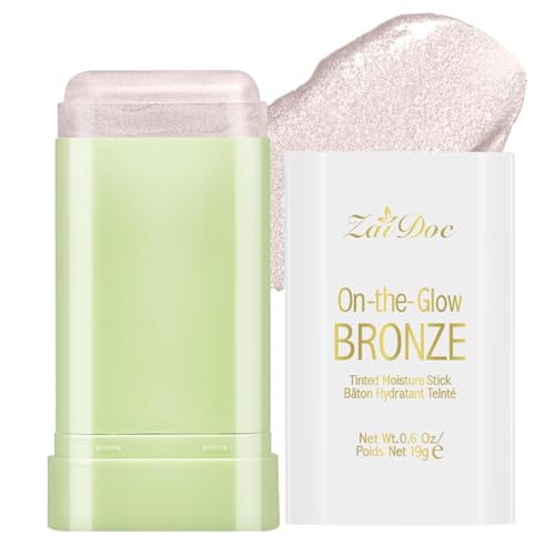 Zaidoc Makeup Stick, Cream Highlighter Stick for Hydrated, Dewy Skin, Use On Lips, Cheeks & Eyelids & Body, Lightweight Radiance Enhancer for All Skin Types, 19g (#09)