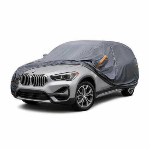 Image of Coverlex All-Weather Car Cover Custom Fit for BMW X1 2009-2026 | Waterproof, Heavy Duty, Cotton Liner, Paint Protection, Rain Snow UV Proof, Driver Door Zipper, Windproof Straps, Storage Bag