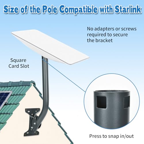 Starlink Mounting Kit,Starlink Internet Kit Satellite,MOYODOR Adjustable Starlink Pole Mount for Star Links Internet Satellite Kit,Compatible with Starlink V2 - Thumbnail 5