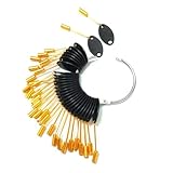 ICRAB Hair Swatches for Testing Color,30s/pack Gold Buckles for Making Hair Colors Samples