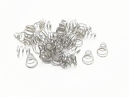 Xjs Metal Taper Conical Compression Spring Silver Tone 11X5.5X11Mm 50 Pcs #TOP2