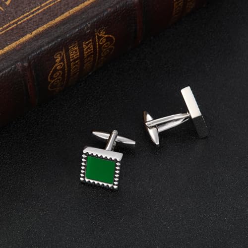 Image of Cufflinks for Men Classic Wedding Business Shirt Cuff Links Set Gifts with Box
