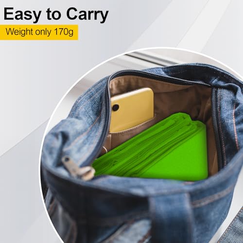 EMART 5x6.5ft Green Screen Backdrop, Non-Woven Fabric Greenscreen Photography Background with 2 Spring Clamps, Suitable for Photoshoot, Photographic Studio, Live Streaming
