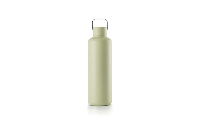 EQUA Timeless Stainless Steel Water Bottle, 1000 ml, BPA-Free, Leak-Proof, Durable, Multifunctional, Matcha