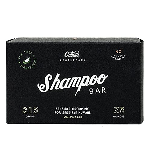 O'Douds Shampoo Bar - Natural Shampoo Bar for Men & Women - Clarifying & Hydrating Shampoo with Tea Tree, Shea Butter & Cocoa Butter - Paraben & Sulfate Free - Tea Tree & Grapefruit Scent (7.5 oz.)