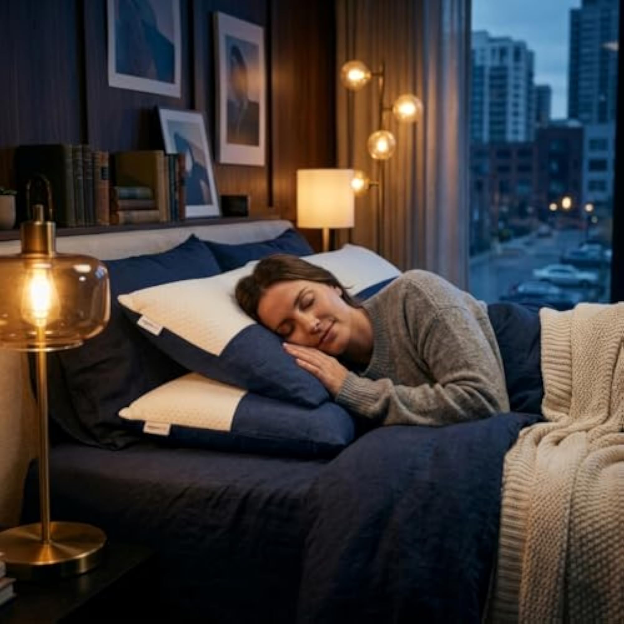 Comfort Nest Microfiber Two-Tone Pillow