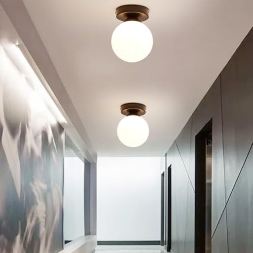 Plafonnier LED rond en verre G9 : solution éclairage salon compact - 7
