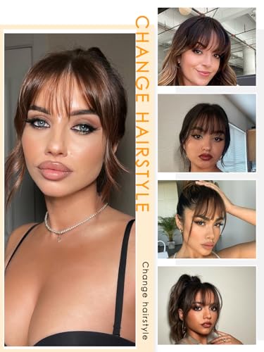 Ieemk IEEMK-LH-A Clip In Bangs 100% Real Human Hair Fake Bangs Clip In Hair Extensions Clip thumb #1